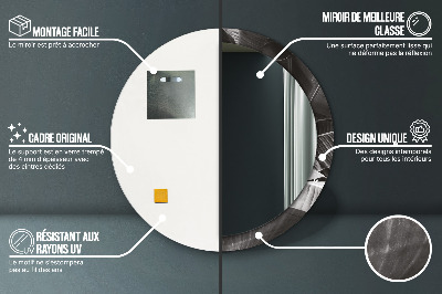 Ronde spiegel met decoratie Tropische palmbomen