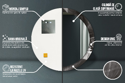 Ronde spiegel met decoratie Tropische palmbomen