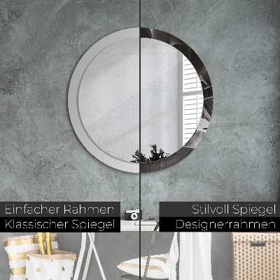 Ronde spiegel met decoratie Tropische palmbomen