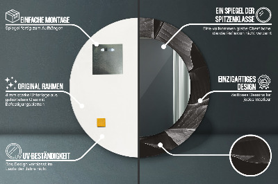 Ronde spiegel met decoratie Tropische palmbomen