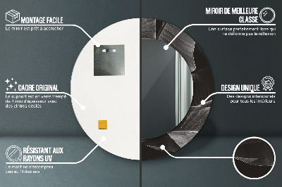 Ronde spiegel met decoratie Tropische palmbomen