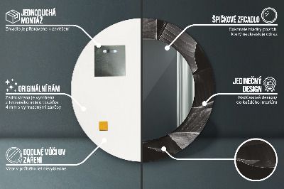 Ronde spiegel met decoratie Tropische palmbomen