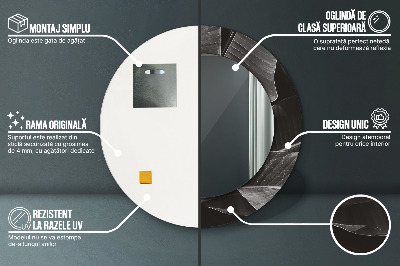 Ronde spiegel met decoratie Tropische palmbomen