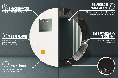 Ronde spiegel met decoratie Tropische palmbomen