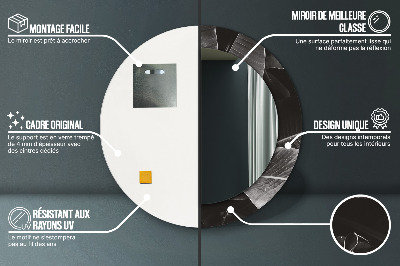 Ronde spiegel met decoratie Tropische palmbomen