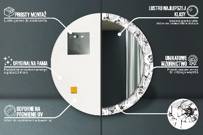 Ronde spiegel met decoratie Klaproosbloemen