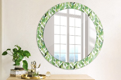 Bedrukte ronde spiegel Visgraat