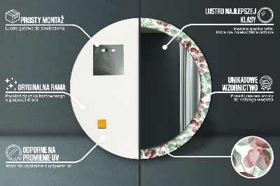 Ronde spiegel met decoratie Eucalyptus