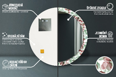 Ronde spiegel met decoratie Eucalyptus