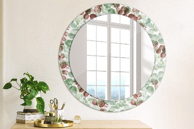 Ronde spiegel met decoratie Eucalyptus