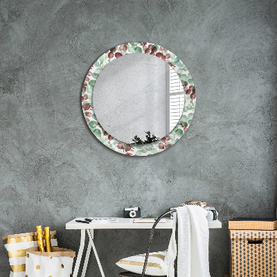 Ronde spiegel met decoratie Eucalyptus