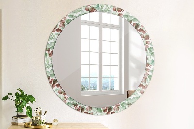 Ronde spiegel met decoratie Eucalyptus