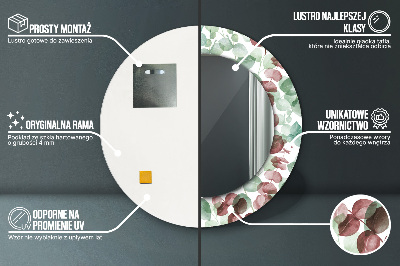 Ronde spiegel met decoratie Eucalyptus