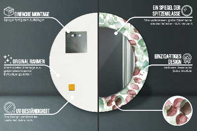 Ronde spiegel met decoratie Eucalyptus