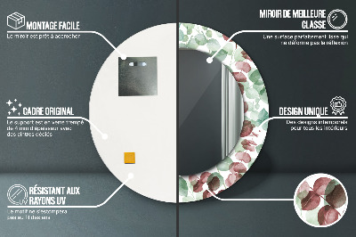 Ronde spiegel met decoratie Eucalyptus