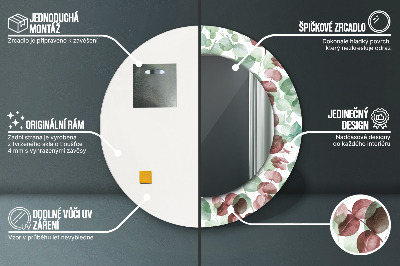 Ronde spiegel met decoratie Eucalyptus