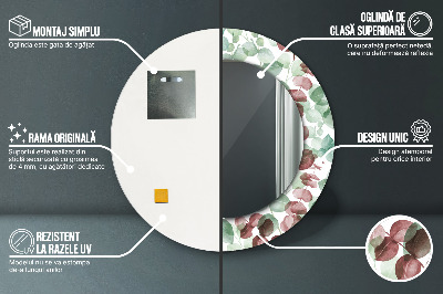 Ronde spiegel met decoratie Eucalyptus