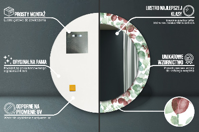 Ronde spiegel met decoratie Eucalyptus