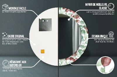 Ronde spiegel met decoratie Eucalyptus