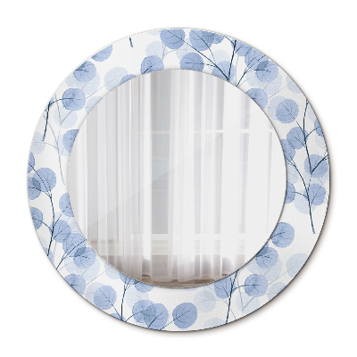 Bedrukte ronde spiegel Takken en bladeren