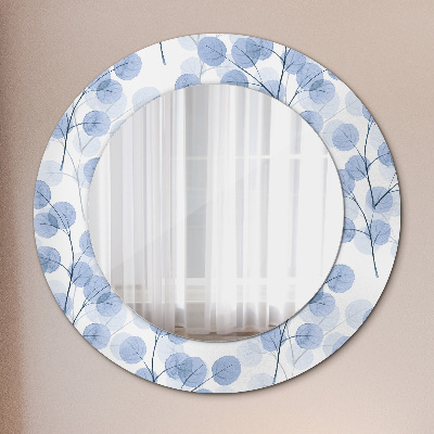 Bedrukte ronde spiegel Takken en bladeren