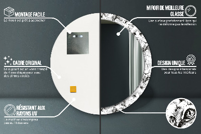 Ronde spiegel met decoratie Huisdieren katten