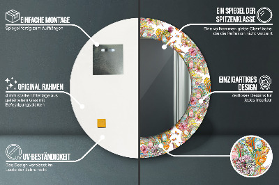 Bedrukte ronde spiegel Droom van een sprookjesland
