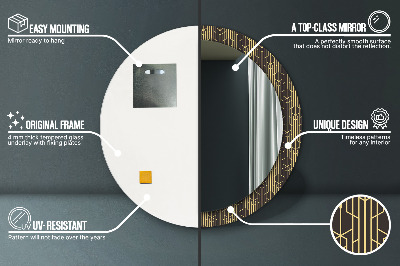 Ronde spiegel met decoratie Abstract