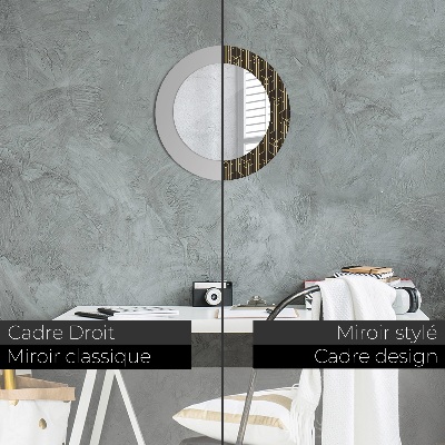 Ronde spiegel met decoratie Abstract