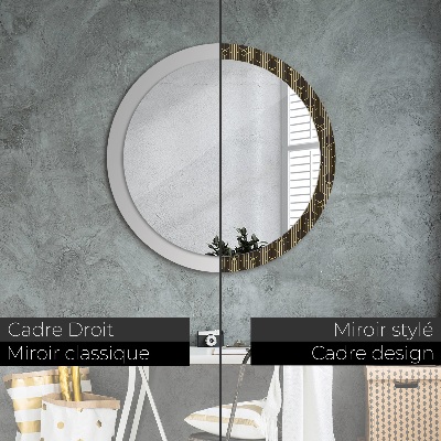 Ronde spiegel met decoratie Abstract