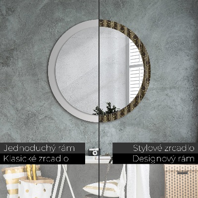 Ronde spiegel met decoratie Abstract