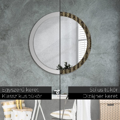 Ronde spiegel met decoratie Abstract