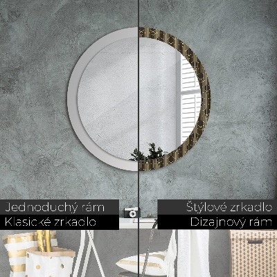 Ronde spiegel met decoratie Abstract