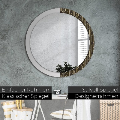 Ronde spiegel met decoratie Abstract
