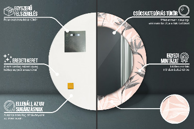 Ronde spiegel met decoratie Vogelparadijs