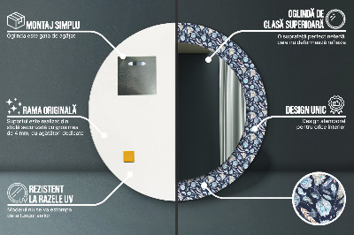 Ronde spiegel met decoratie Boho-patroon