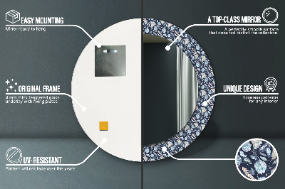 Ronde spiegel met decoratie Boho-patroon