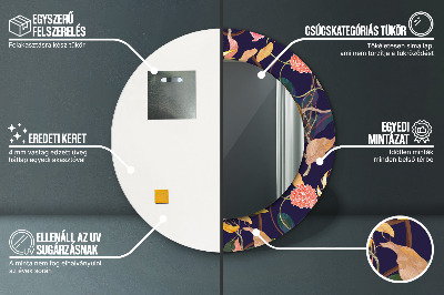 Bedrukte ronde spiegel Aquarelplanten