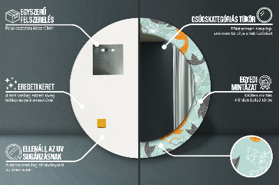 Ronde spiegel met decoratie Chinese karper