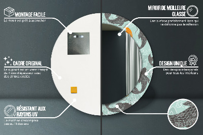 Ronde spiegel met decoratie Chinese karper