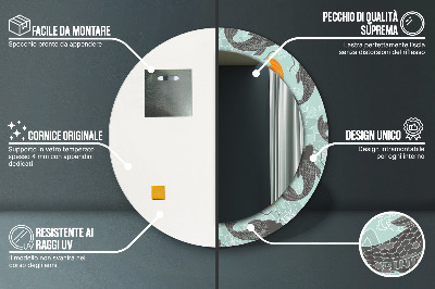 Ronde spiegel met decoratie Chinese karper