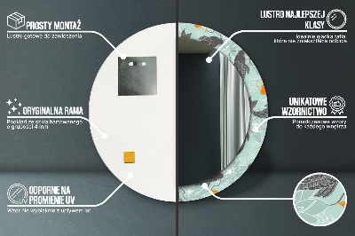 Ronde spiegel met decoratie Chinese karper