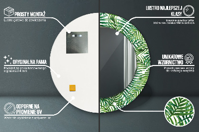 Ronde spiegel met decoratie Tropische palmboom