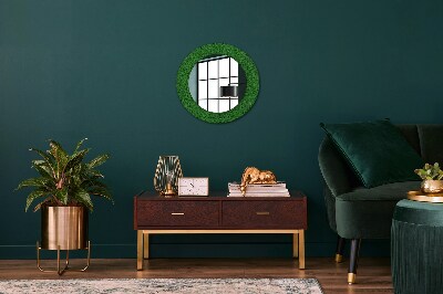Ronde spiegel met decoratie Groen gras