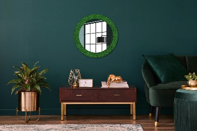 Ronde spiegel met decoratie Groen gras