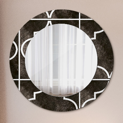 Ronde spiegel met decoratie Antieke tegels