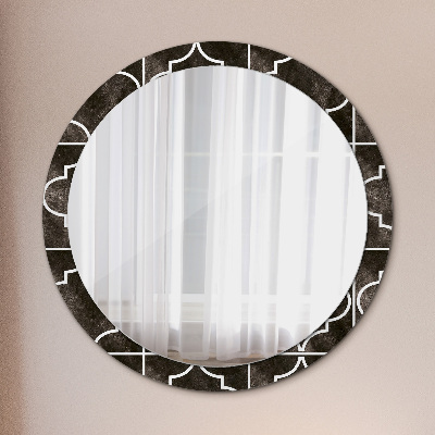 Ronde spiegel met decoratie Antieke tegels