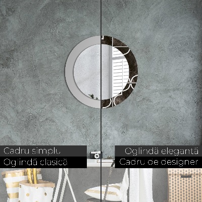 Ronde spiegel met decoratie Antieke tegels