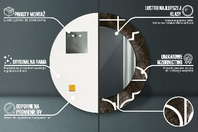 Ronde spiegel met decoratie Antieke tegels
