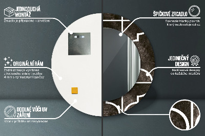 Ronde spiegel met decoratie Antieke tegels